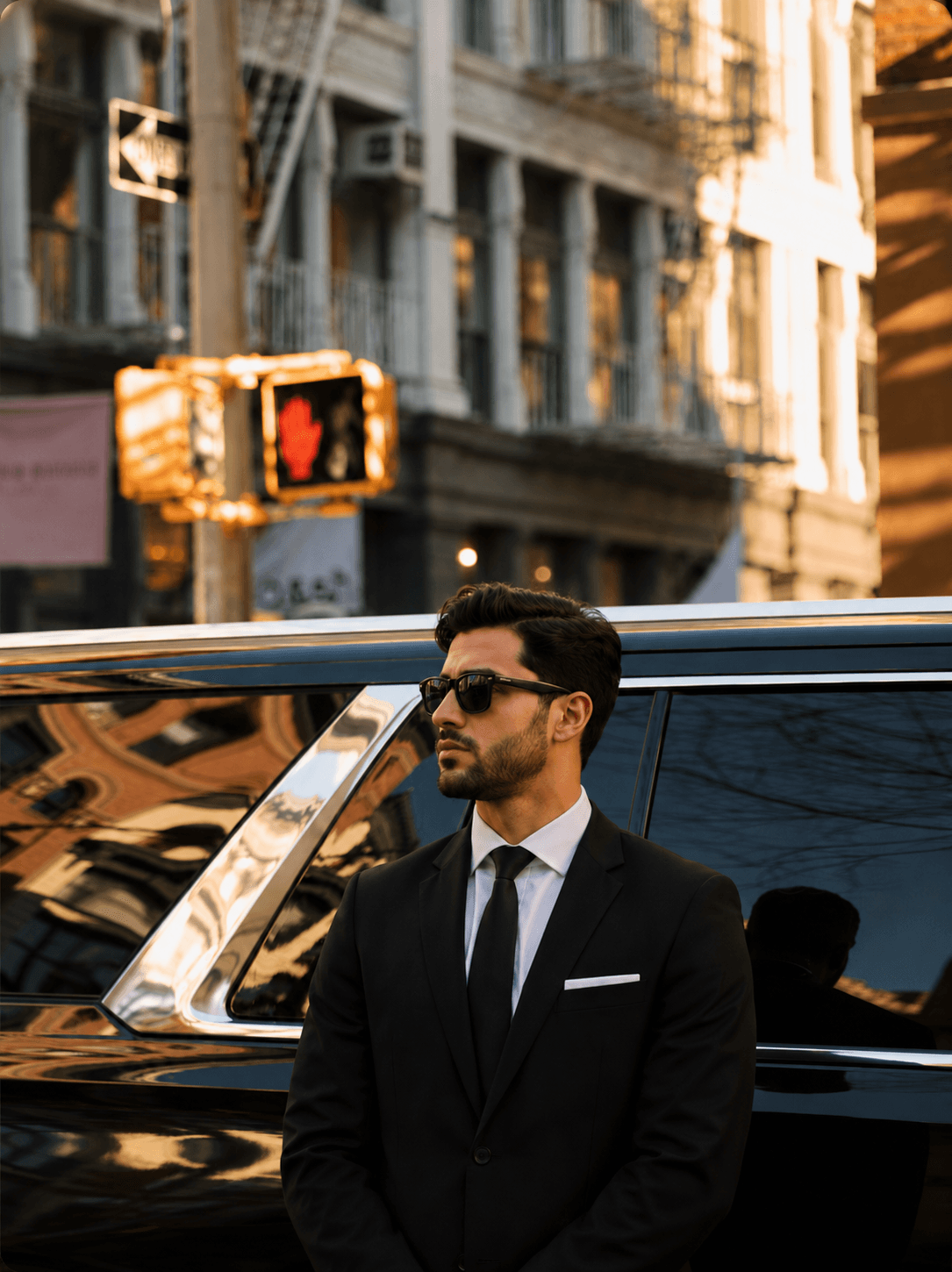 Noble chauffeur with Escalade ESV